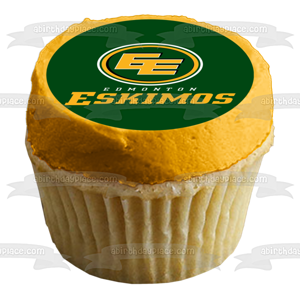 Edmonton Eskimos Logo Canadian Football League Edible Cake Topper Image ABPID05013