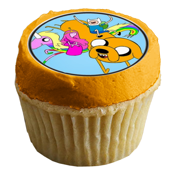 Adventure Time Jake the Dog Finn Princess Bubblegum Lady Rainicorn Edible Cupcake Topper Images ABPID51355