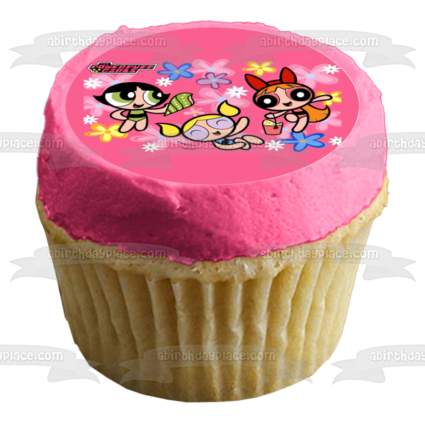 Power Puff Girls Blossom Bubbles and Buttercup Edible Cake Topper Image ABPID03330