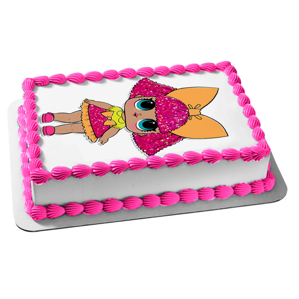 LOL Surprise Glitter Queen Edible Cake Topper Image ABPID49617
