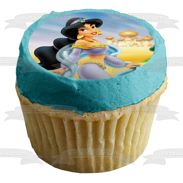 Aladdin Jasmine  Agrabah and Trees Edible Cake Topper Image ABPID03366