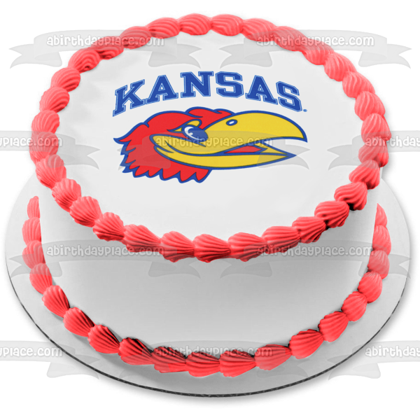 University of Kansas Jayhawks Logo Edible Cake Topper Image ABPID49706