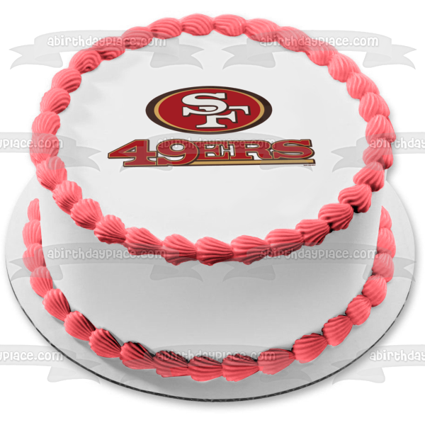 San Francisco 49ers Logo NFL Edible Cake Topper Image ABPID05230