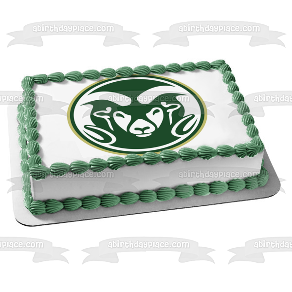Colorado State University Ram Mascot Logo Edible Cake Topper Image ABPID49769