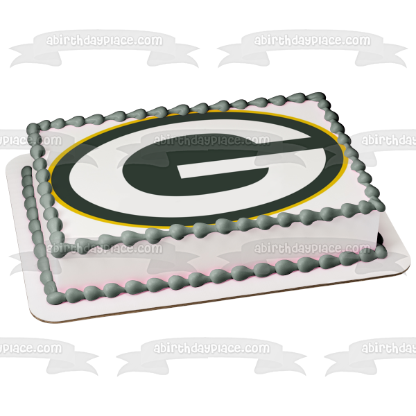 Green Bay Packers Logo Sports NFL Edible Cake Topper Image ABPID03437