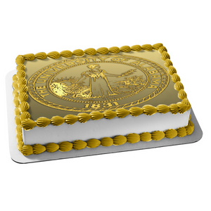 University of Alabama 1831 Gold Emblem Edible Cake Topper Image ABPID49787