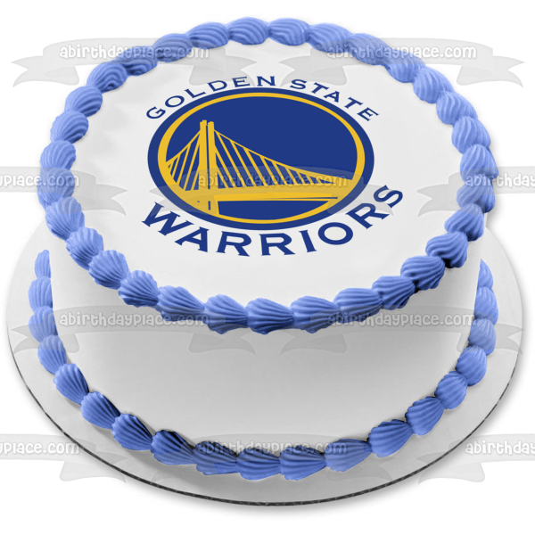 Golden State Warriors Logo Sports NBA Edible Cake Topper Image ABPID03520