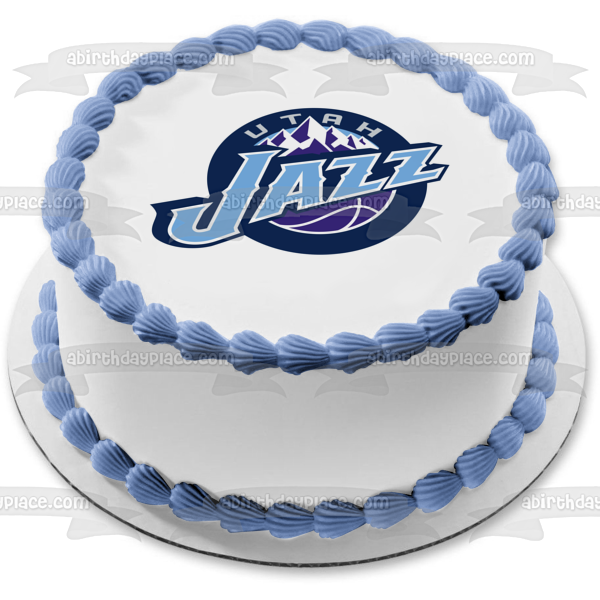 Utah Jazz Logo NBA Sports 2004-2010 Edible Cake Topper Image ABPID03563