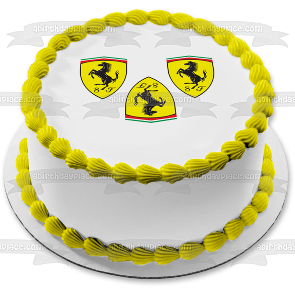 Ferrari Logos Edible Cake Topper Image ABPID49860