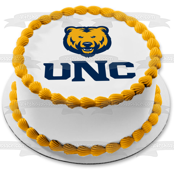 Imagen comestible para tarta con logotipo de los Bears de la Universidad del Norte de Colorado ABPID49863 