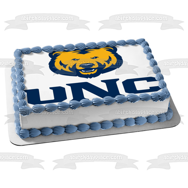 Imagen comestible para tarta con logotipo de los Bears de la Universidad del Norte de Colorado ABPID49863 