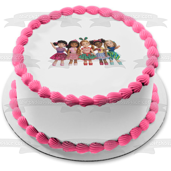 American Girls Blaire Luciana Ivy and Saige Edible Cake Topper Image ABPID03627