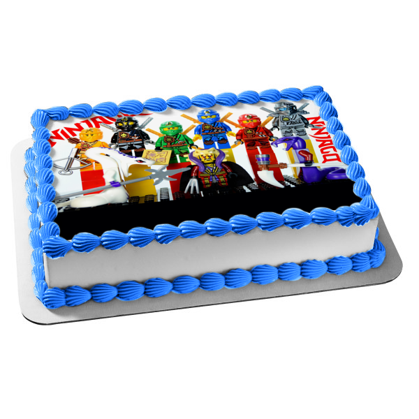 LEGO Ninjago Kai Zane Cole Jay Edible Cake Topper Image ABPID49880