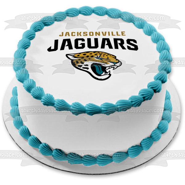 Jacksonville Jaguars Logo NFL Professional Sports Edible Cake Topper Image ABPID03676