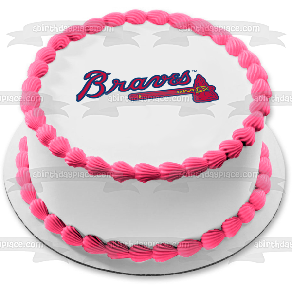Atlanta Braves Logo Major League Baseball MLB Edible Cake Topper Image ABPID05572