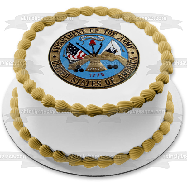 United States Military Department of the Army Seal Edible Cake Topper Image ABPID03782