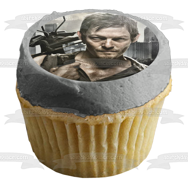The Walking Dead Darryl con su X-Bow Imagen comestible para decoración de tarta ABPID05705 