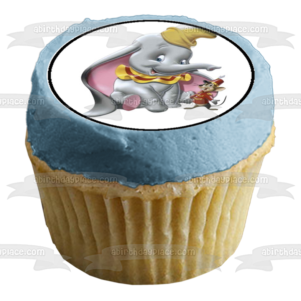 Dumbo Flying Mrs. Jumbo y Timothy Q. Mouse Imágenes comestibles para cupcakes ABPID03845 