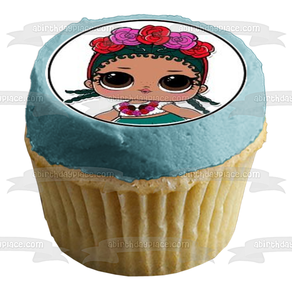 LOL. Surprise Neon Q.T. Kitty Queen and Coconut Q.T. Edible Cupcake Topper Images ABPID05389