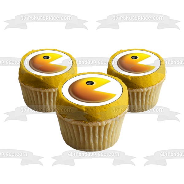 Pac Man Video Game Namco Edible Cupcake Topper Images ABPID09252