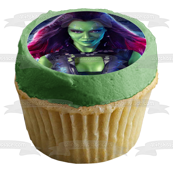 Guardians of Galaxy Gamora Star-Lord Thanos Nebula Raccoon Yondu Edible Cupcake Topper Images ABPID14846