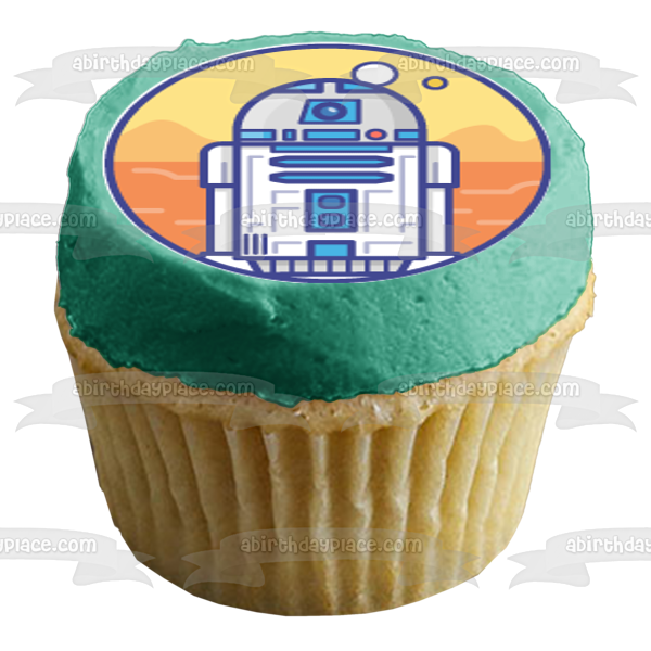 Star Wars Cartoon Chewbaca Yoda Planet R2-D2 Edible Cupcake Topper Images ABPID15010