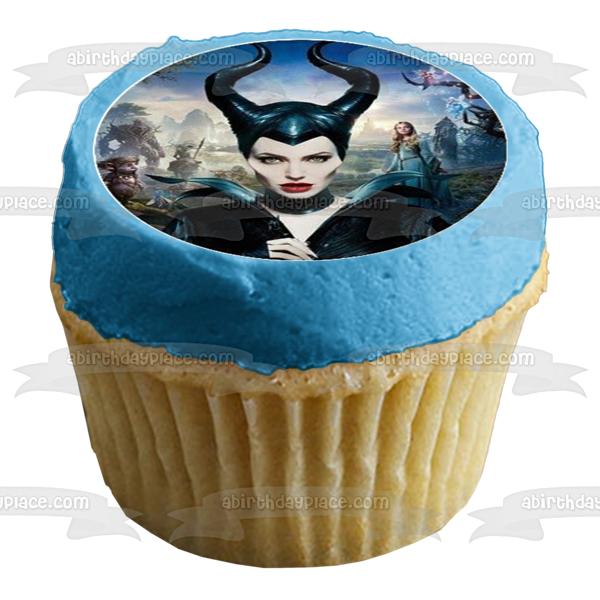 Maleficent Disney Aurora  Fairies Magical Creatures 15 Count Cupcake Toppers Edible Cupcake Topper Images ABPID53486