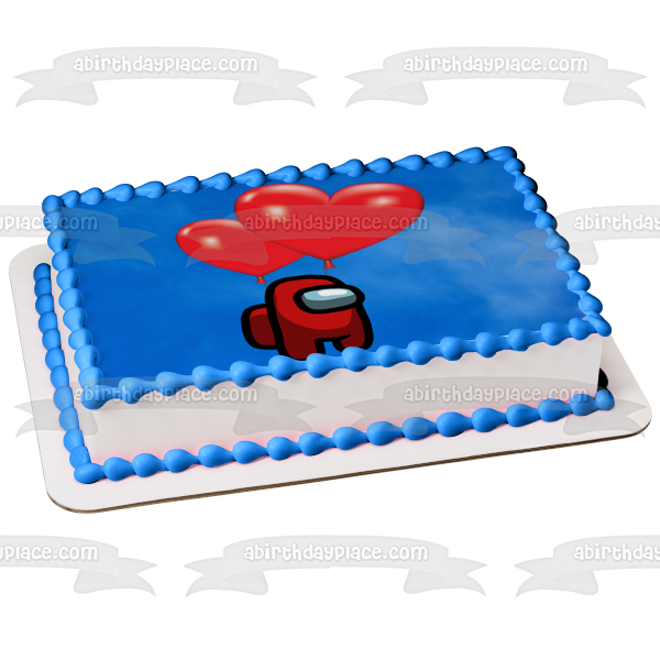 Hearts Among Us Edible Cake Topper Image ABPID53644