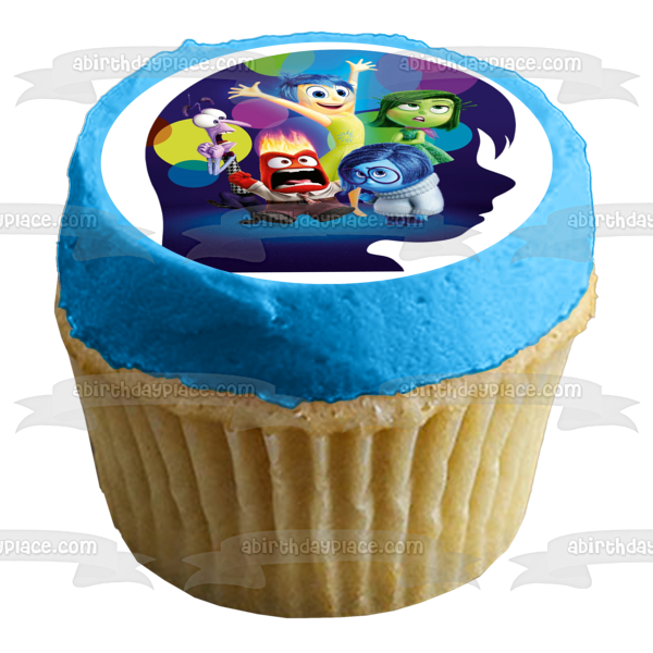 De adentro hacia afuera, disgusto, alegría, ira, tristeza y miedo, decoración comestible para tarta, imagen ABPID03883 