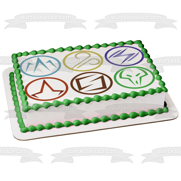 Spellbreak Elemental Symbols Edible Cake Topper Image ABPID53649