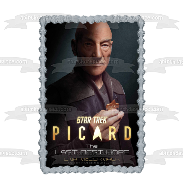 Star Trek Picard the Last Best Hope Book Cover Edible Cake Topper Image ABPID53655