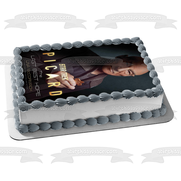 Star Trek Picard the Last Best Hope Book Cover Edible Cake Topper Image ABPID53655