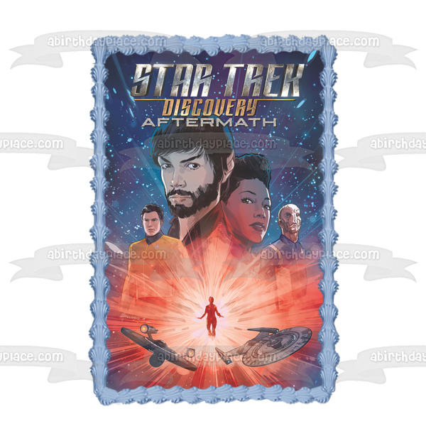 Star Trek Discovery Aftermath Spock Michael Pike Saruu Edible Cake Topper Image ABPID53657