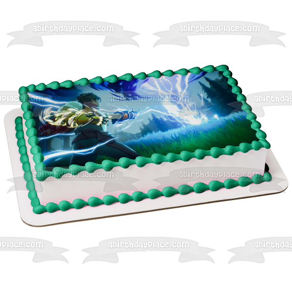 Spellbreak Lightning Gauntlet Edible Cake Topper Image ABPID53666