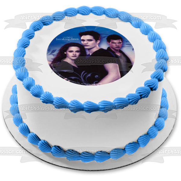 Twilight Breaking Dawn Bella Edward and Jacob Edible Cake Topper Image ABPID03969