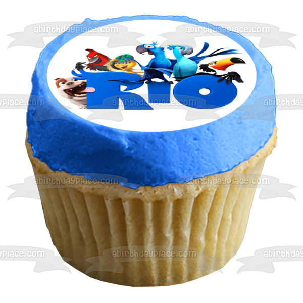 Rio 2 Blue Jewel Rafeal Pedro and Nigel Edible Cake Topper Image ABPID05939