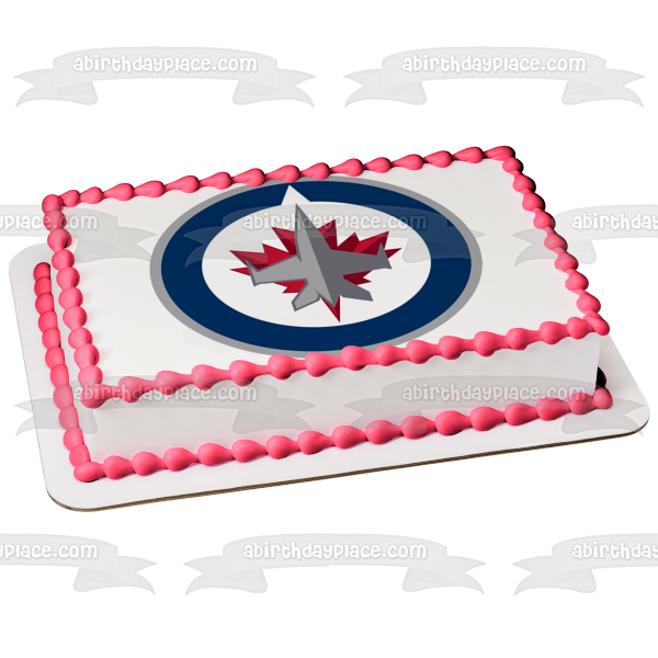 Winnipeg Jets Professional Ice Hockey Team Logo Edible Cake Topper Image ABPID04065