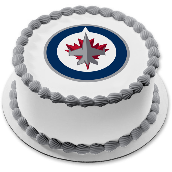 Winnipeg Jets Professional Ice Hockey Team Logo Edible Cake Topper Image ABPID04065