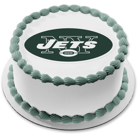 Imagen comestible para decoración de tarta con el logotipo de los New York Jets 2018 ABPID05954 