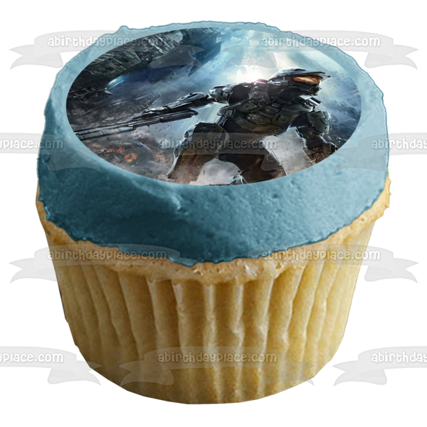 Microsoft Halo 4 First Person Shooter Edible Cake Topper Image ABPID04227