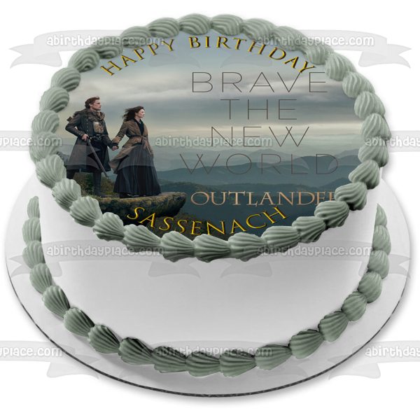 Outlander Claire Frasier Jamie Frasier Mountaintop Edible Cake Topper Image ABPID21845