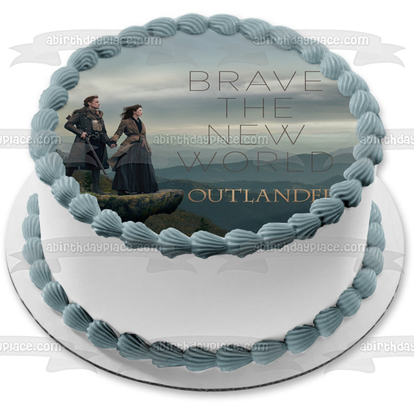 Outlander Claire Frasier Jamie Frasier Mountaintop Edible Cake Topper Image ABPID21845