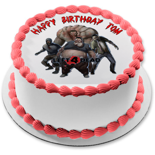 Left 4 Dead Zombie Shooter Gaming Special Infected Smoker Tank Boomer Hunter Logo Imagen comestible para decoración de tartas ABPID52748 