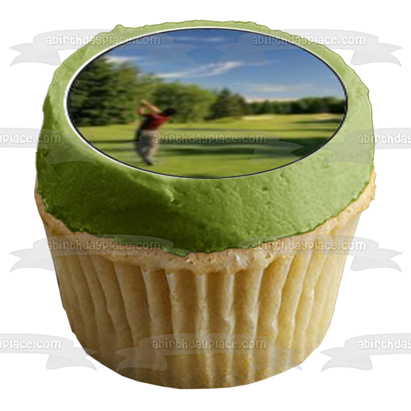 Golf Sport Golf Club Ball Bag Edible Cupcake Topper Images ABPID01739