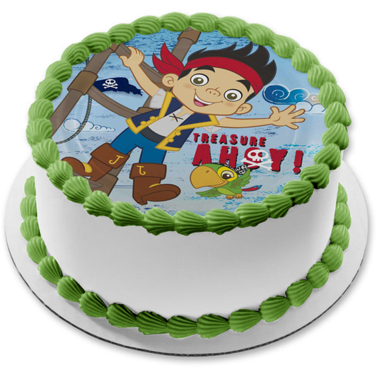 Jake and the Never Land Pirates Treasure Ahoy! Edible Cake Topper Image ABPID00004