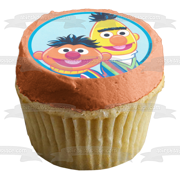 Sesame Street Big Bird Elmo Cookie Monster Abby Cadabby Bert and Ernie Edible Cupcake Topper Images ABPID04254