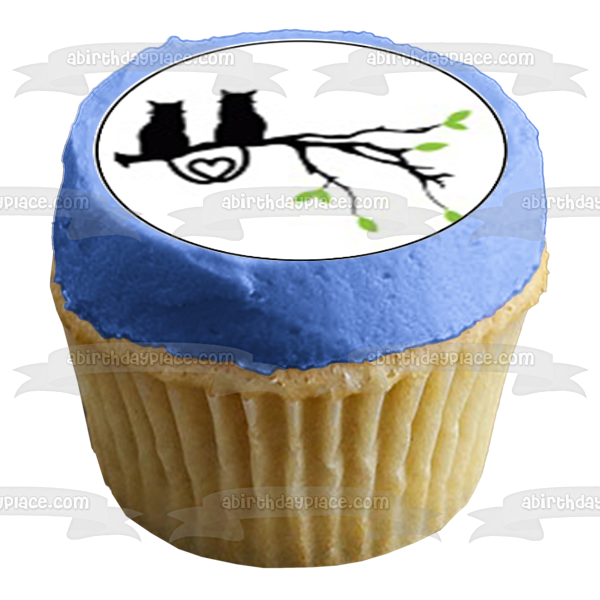 Feliz día de San Valentín, varios bichos lindos, corazones, adornos comestibles para cupcakes, imágenes ABPID50845 