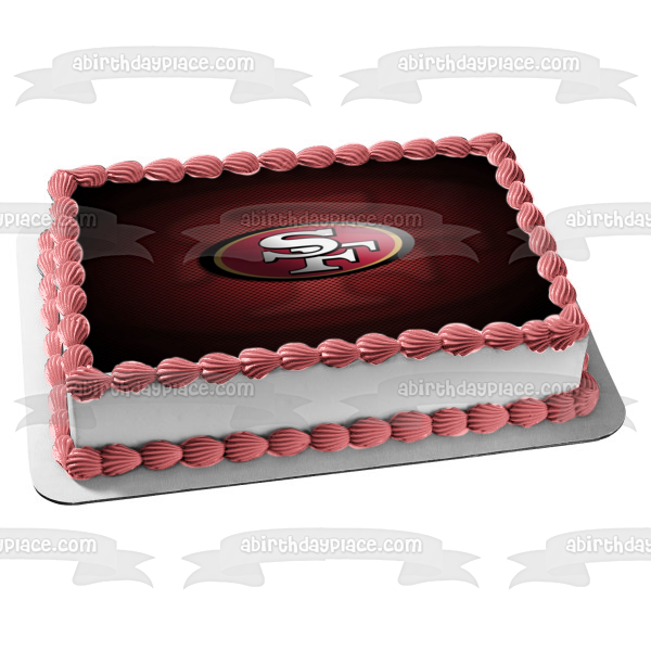 49ers Personalized Cake Topper 1/2 11.7 x 17.5 Inches Birthday Cake Topper