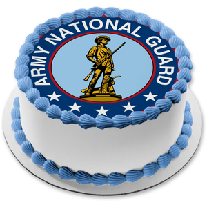 United States Army National Guard Seal Edible Cake Topper Image ABPID06259