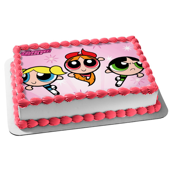The Power Puff Girls Buttercup Bubbles and Blossom Edible Cake Topper Image ABPID06280